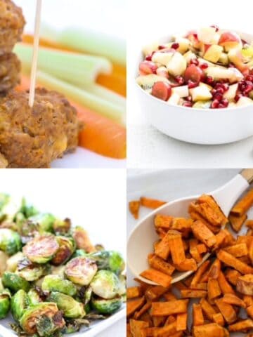 A photo collage with four different recipes.